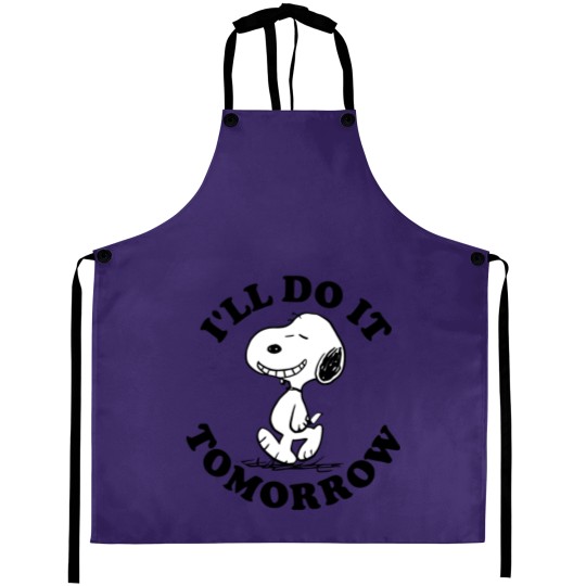 Discover Snoopy I'll Do It Tomorrow Aprons