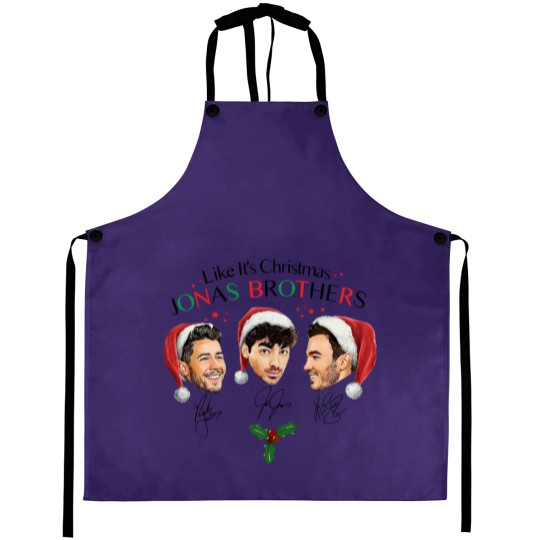 Discover Like It's Christmas Jonas Brothers Aprons Unisex Aprons For Men Women S-5XL
