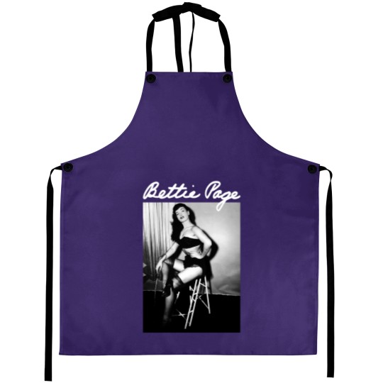 Discover Bettie Page BLACK Aprons short sleeve