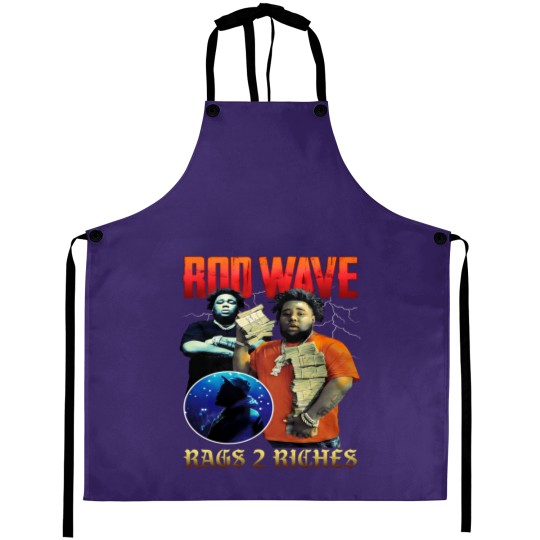 Discover Rod Wave Rags 2 Riches Aprons Cotton For men Women All Size S-5XL