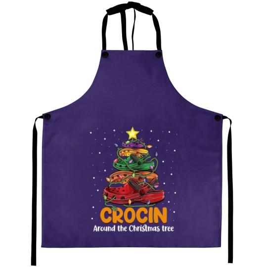 Discover Crocin around the christmas tree Classic Aprons
