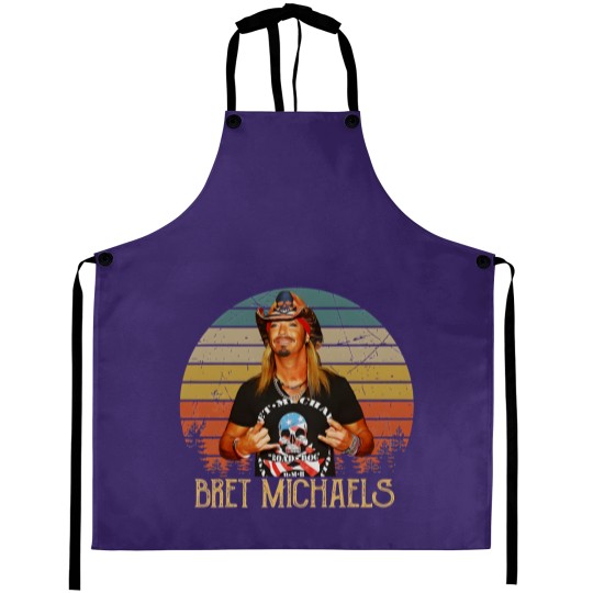 Discover New Popular Bret Michaels Vintage Gift For Fans Aprons