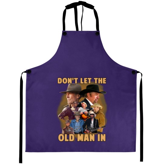 Discover Toby Keith Don't Let The Old Man In Signatures Aprons Gift For Fans