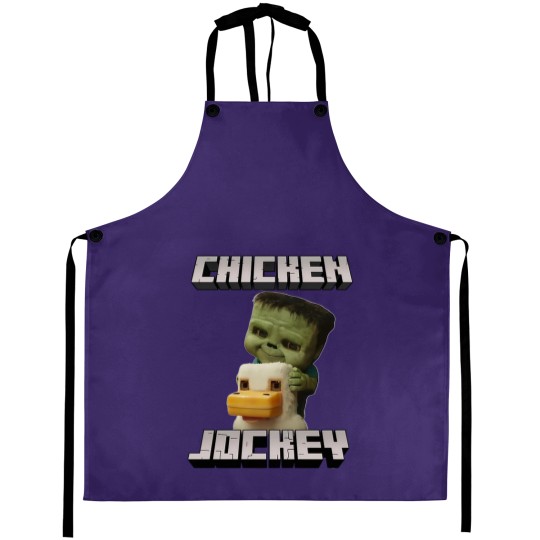 Discover Chicken Jockey Minecraft Movie Aprons, Minecraft Movie Aprons