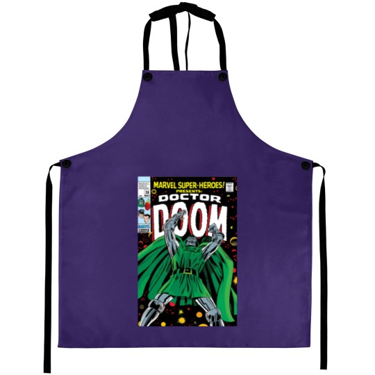 Discover Dr. Dooom Aprons, 90's style, Comic Aprons