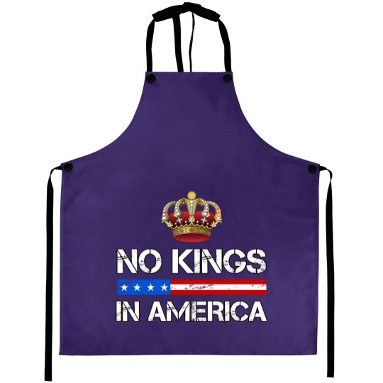 Discover No Kings In America Aprons, Protest Aprons, Political Aprons, Anti-Trump Aprons