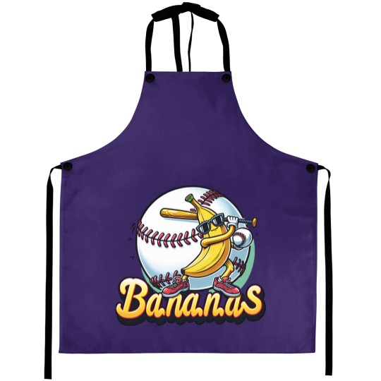 Discover Let's Go Bananas Baseball Aprons, Sports Team Mascot Aprons
