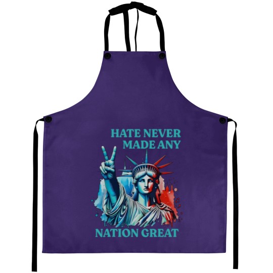 Discover Hate Never Made Any Nation Great Peace Anti Trump Aprons