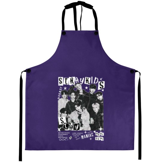 Discover Vintage Stray Kids World Tour 2025 Comfort Color Aprons Maniac Kpop Concert Fan Made 2025 Aprons