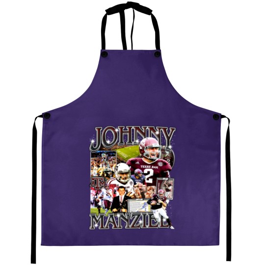 Discover Johnny Manziel Vintage Style Bootleg Aprons, Johnny Manziel Aprons