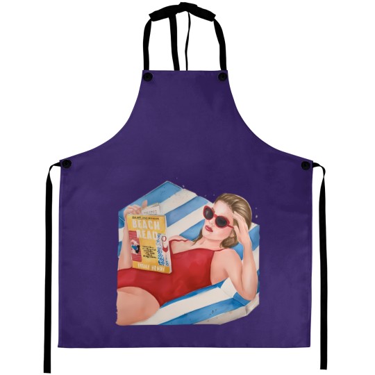 Discover Beach Read by Emily Henry book Aprons | Super soft cotton bookish Aprons