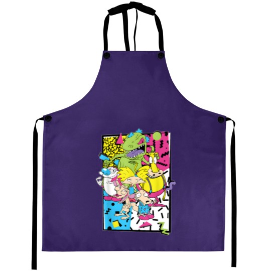 Discover Old School Cartoons 90's Aprons