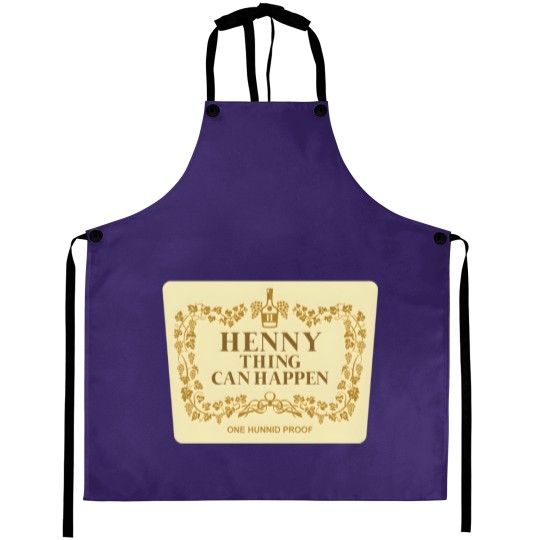 Discover Henny Thing Can Happen Label Family Chrismast Present Gift Aprons