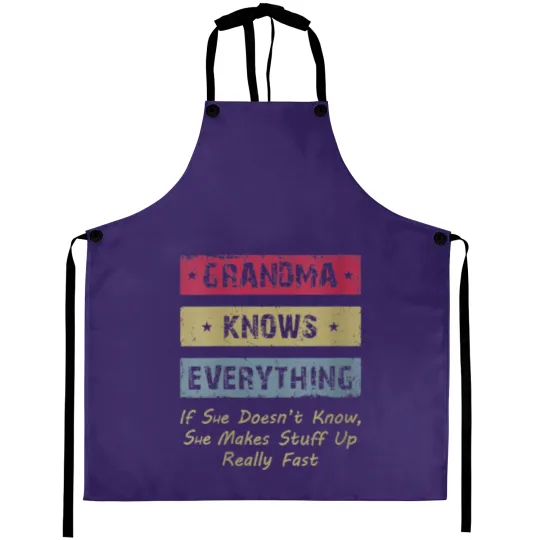 Discover Grandma Knows Everything If She Doesn't Know Fun G Aprons