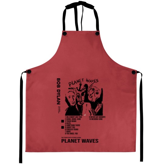 Discover Bob Dylan - Planet Waves Album Poster Aprons