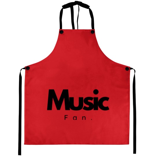 Discover Music fan,Love music,Minimalist,Black and white designe Aprons