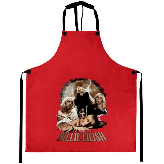 Discover Billie Eilish Aprons || Billie Eilish 90s Bootleg Style