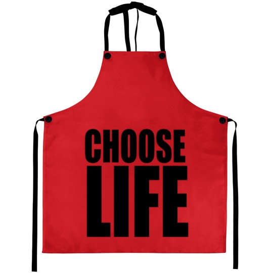 Discover George Michael Choose Life Aprons, 80s Slogan Aprons, Celebrity Retro Vintage Aprons