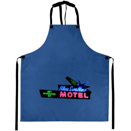 Discover Blue Swallow Motel Neon Sign Route 66 Aprons