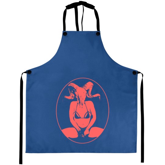 Discover Goat1 Skull Girl Active Aprons