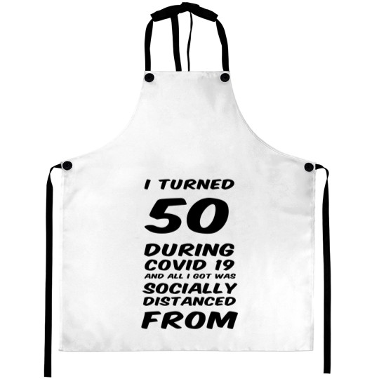 Discover COVID 19 50th Birthday Aprons
