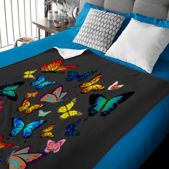 Discover Butterflies pattern Baby Blankets