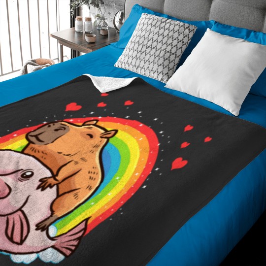 Discover Capybar a Giant Cavy Rodent With Hearts Capybar a Baby Blankets