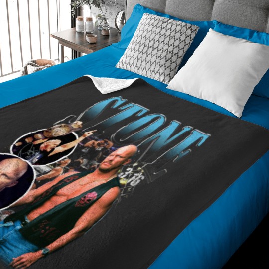 Discover Vintage Bootleg Style Stone Cold Baby Blankets, Steve Austin Wrestling Baby Blankets
