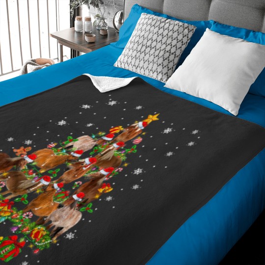 Discover Christmas Horse Tree Baby Blankets