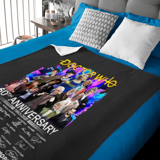 Discover Doctor Who 60th Anniversary 1963 - 2023 Signature Thank You Baby Blankets