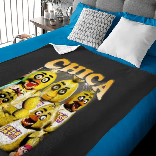 Discover Vintage Fnaf Chica Baby Blankets, Homage Five Nights at Freddy Chica Baby Blankets