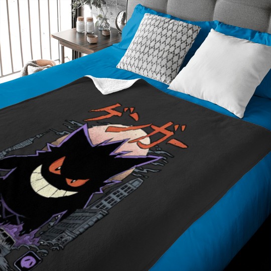 Discover Gengar Japanese Style Baby Blankets | Movie Film Nerd Gaming Anime Novelty Funny