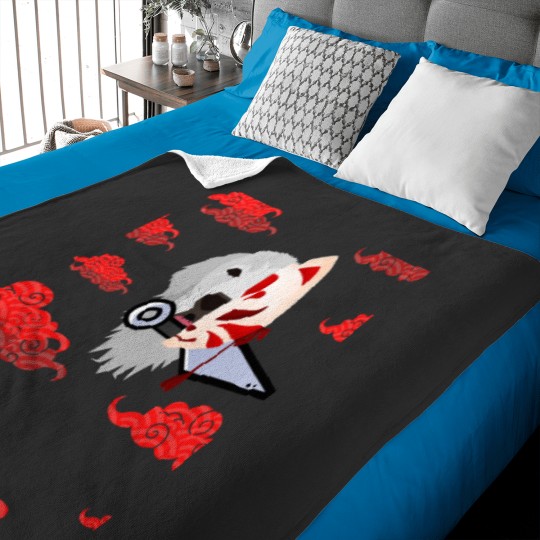 Discover Red Cloud Japanese Great Pyrenees Kitsune aniime Baby Blankets