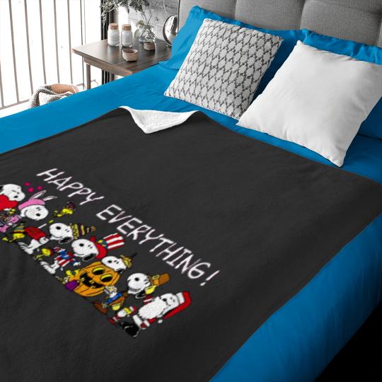 Discover Happy Everything Snoopy Halloween 2023 Baby Blankets, Cute Cartoon Halloween Baby Blankets