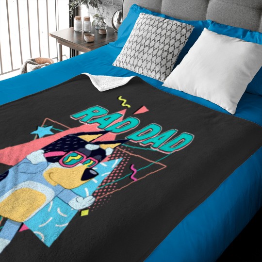 Discover BlueyDad Rad Dad Baby Blankets