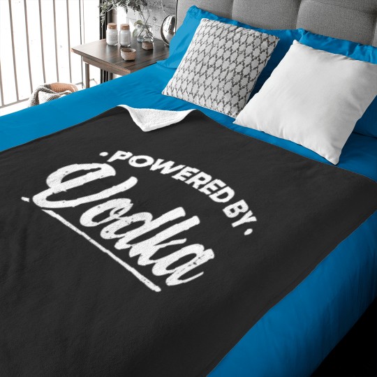 Discover Powered By Vodka | Vodka Lover Gift Baby Blankets