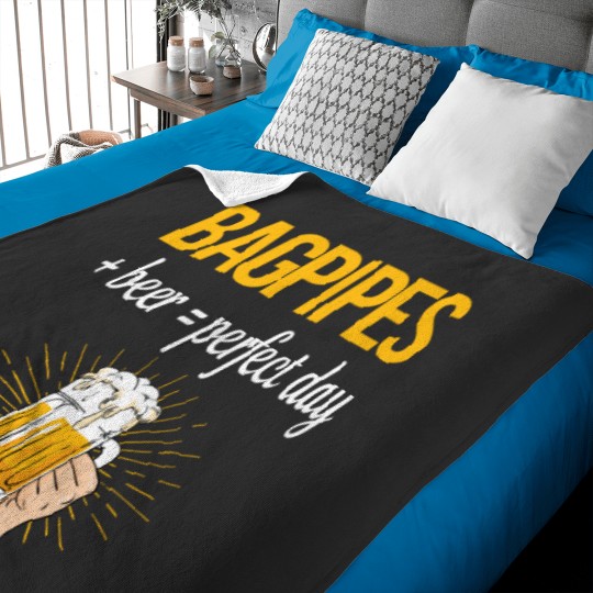 Discover Bagpipe Beer Perfect Day Bagpipe Bagpipes Bagpiper Baby Blankets