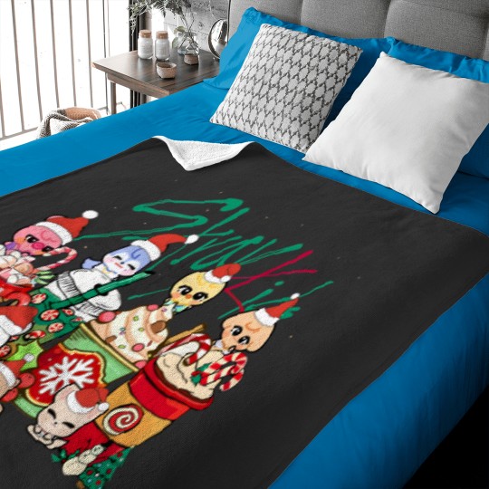 Discover Christmas SKZOO Coffee Baby Blankets, Stray Kids Christmas Baby Blankets