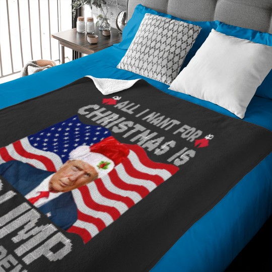 Discover All I Want For Christmas Is Trump For President Trump 2024 Baby Blankets