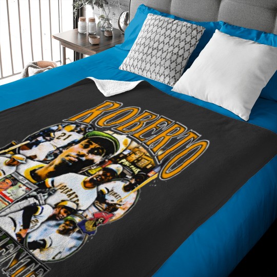Discover Vintage 90s Graphic Style Roberto Clemente Baby Blankets - Roberto Clemente Baby Blankets