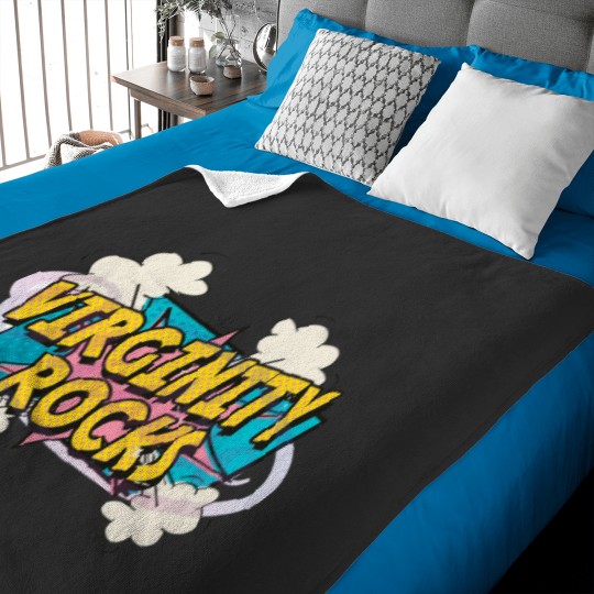 Discover Virginity Rocks Hoodie Baby Blankets