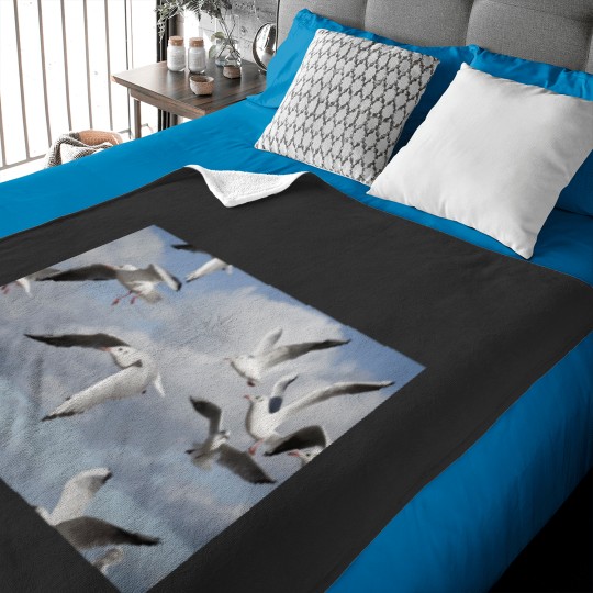 Discover Flying Seagulls Baby Blankets