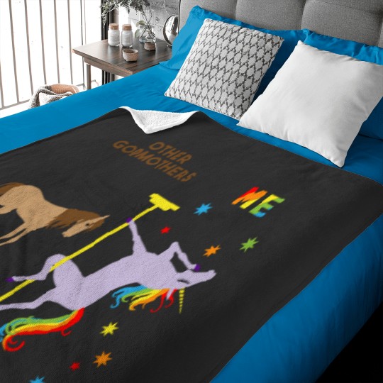 Discover Funny Gift for Godmother Cute Rainbow Unicorn Baby Blankets