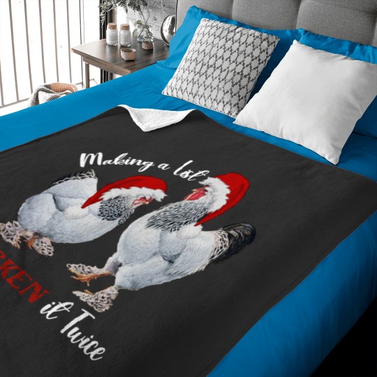 Discover Funny Christmas Chicken Baby Blankets