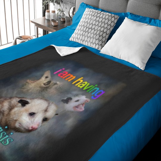 Discover I am having a crisis possum word art Classic Baby Blankets