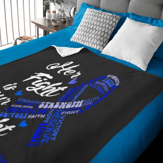 Discover Rectal Cancer Awareness Rectal Cancer Awareness Her Fight is our Fight Baby Blankets