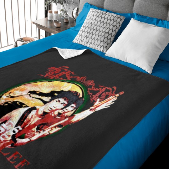 Discover Vintage 90s Bruce Lee Legendary Martial Art Actor "Enter The Dragon" The Movie Baby Blankets / Movie Baby Blankets