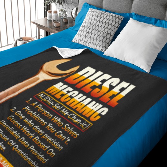 Discover Diesel Mechanic Gift Diesel Mechanic Definition Baby Blankets