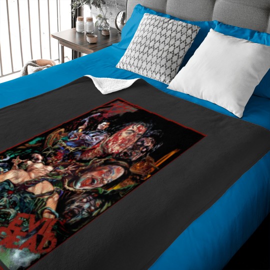 Discover Darkside Mag Art - Evil Dead by Rick Melton - Cotton Horror Baby Blankets