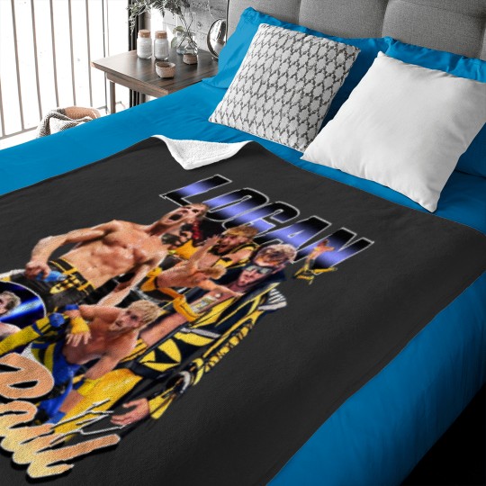 Discover Vintage Bootleg Style Logan Paul Baby Blankets